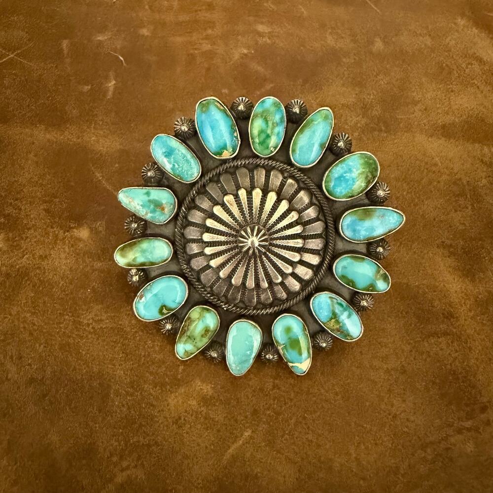 Huge Sonoran Gold and Sterling Silver Navajo Statement Ring Native - Tom Lewis